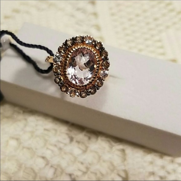 14kt leVian Strawberry Gold pink amethyst ring - Picture 3 of 8